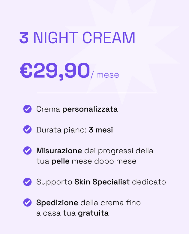 3 Mesi skincare personalizzata