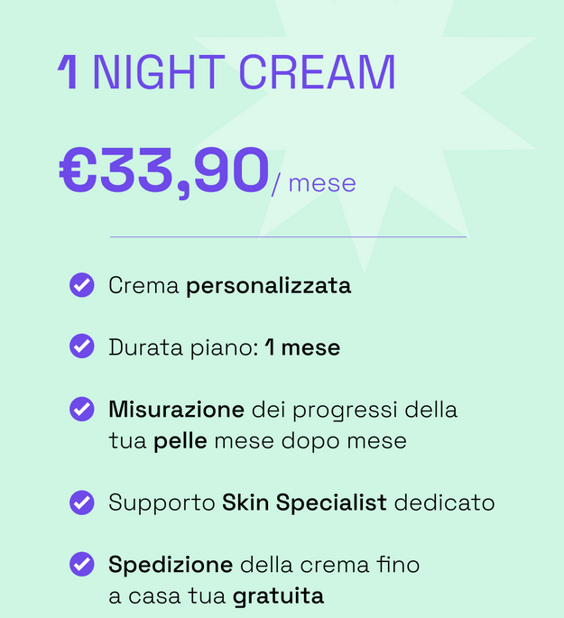 1 Mese skincare personalizzata